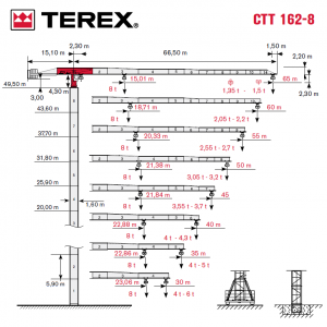 Башенный кран TEREX CTT 162-8